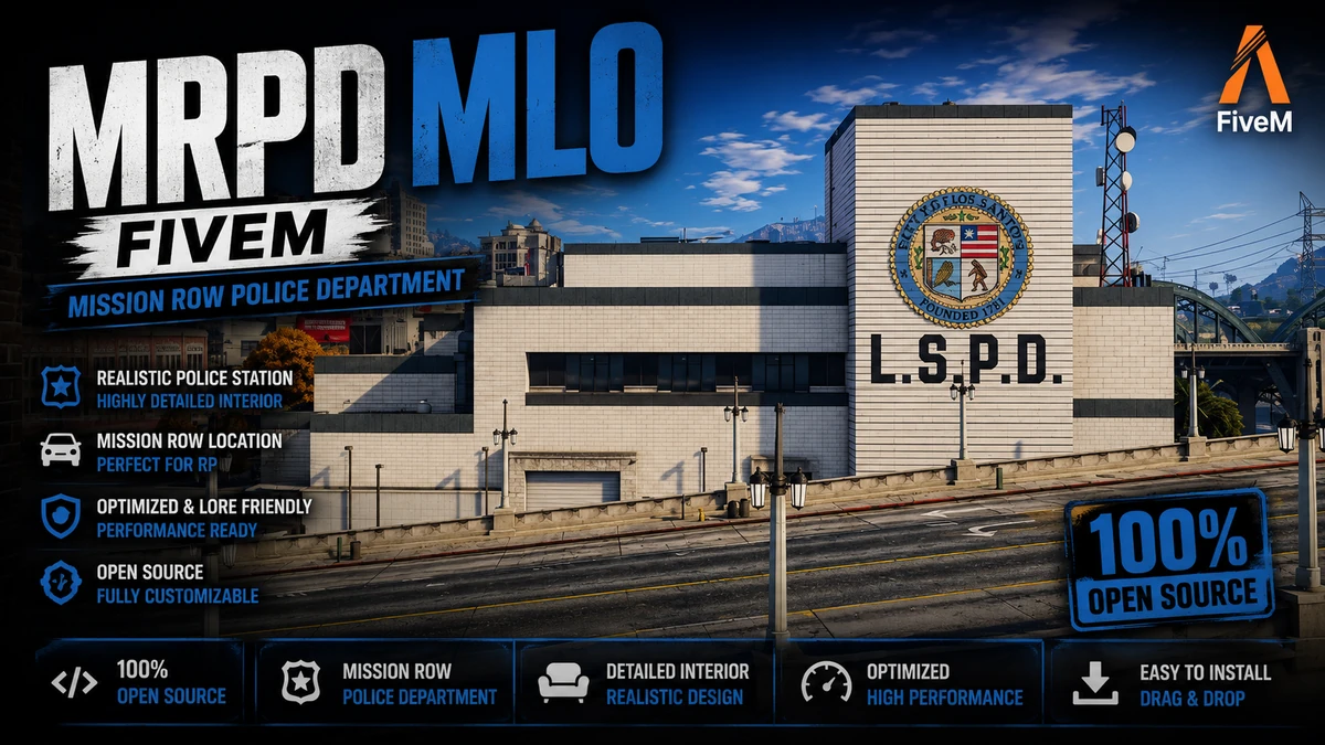 MRPD MLO FiveM | Mission Row Police Department | Open Source